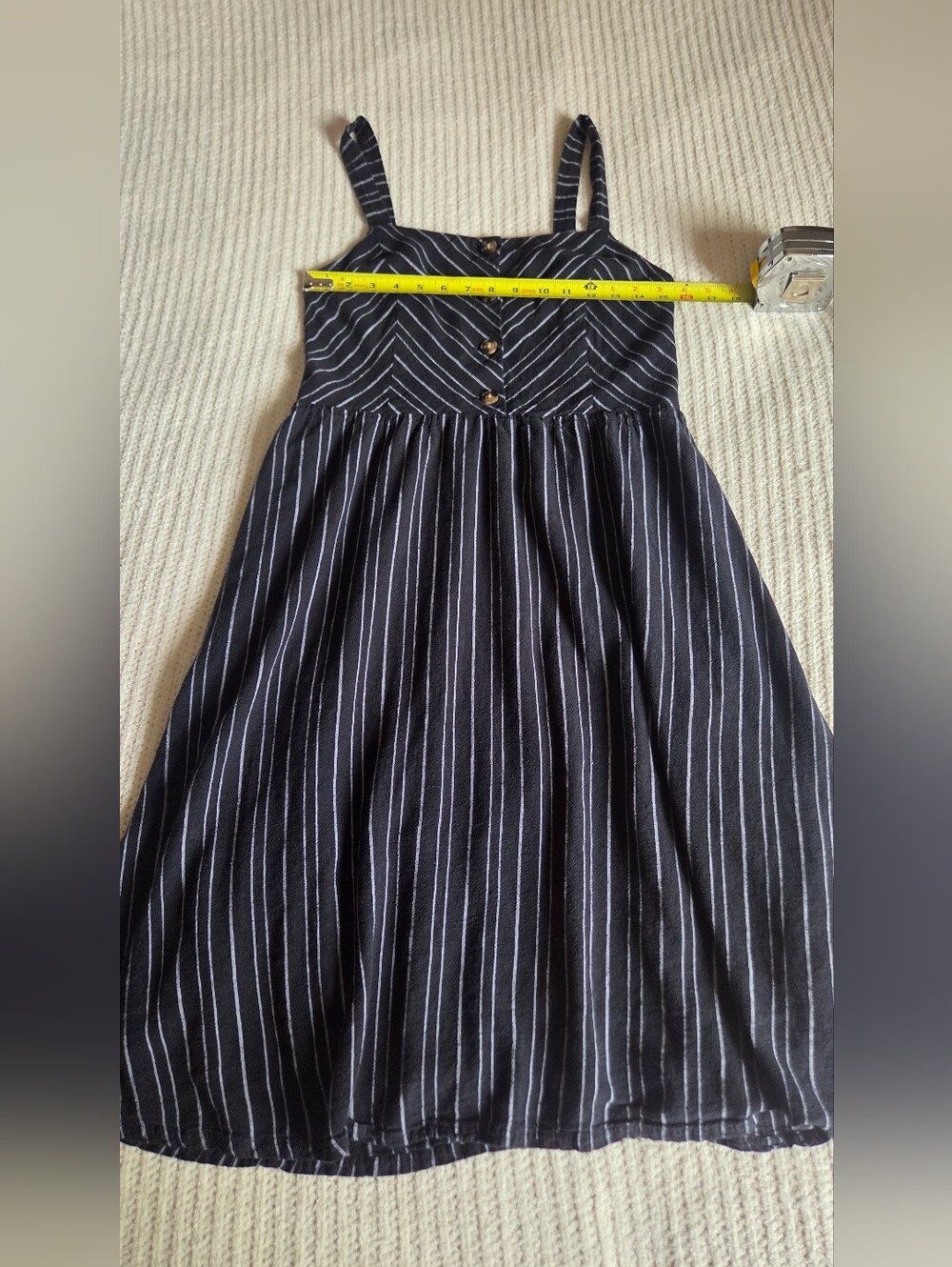 Reitmans Linen Blend Striped Fit & Flare Sundress M - Picture 11 of 13